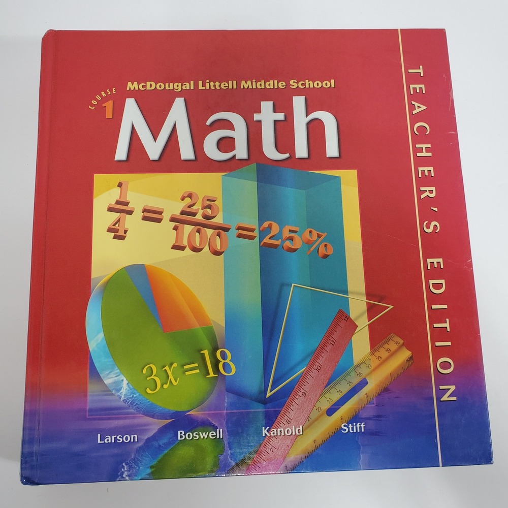 Math Course 1 Teacher Edition McDougal Littell Middle School Academics Hardcover